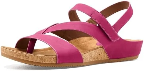 eurosoft womens gianetta flat sandal magenta 8