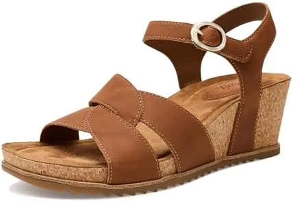 eurosoft womens tressa wedge sandal luggage 85